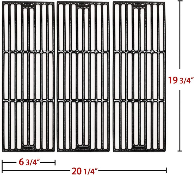 Hongso Grill Parts for Chargriller 5050, 5650, 3001, 3030, 5072, 3008, 4000, 5252, 5050 Grill Models, Porcelain Steel Heat Plate,Polish Porcelain cast Iron grates. - Image 2